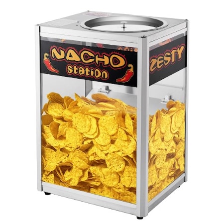 Great Northern Popcorn Nacho Chip Warmer Machine, Drop Down Tray Dispenser and Merchandiser 572337YXJ